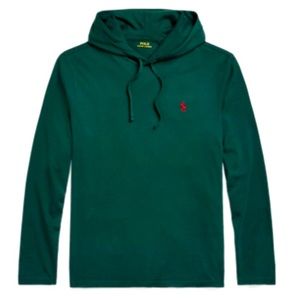 Polo Ralph Lauren Jersey Hooded T-Shirt dark green M EUC $98